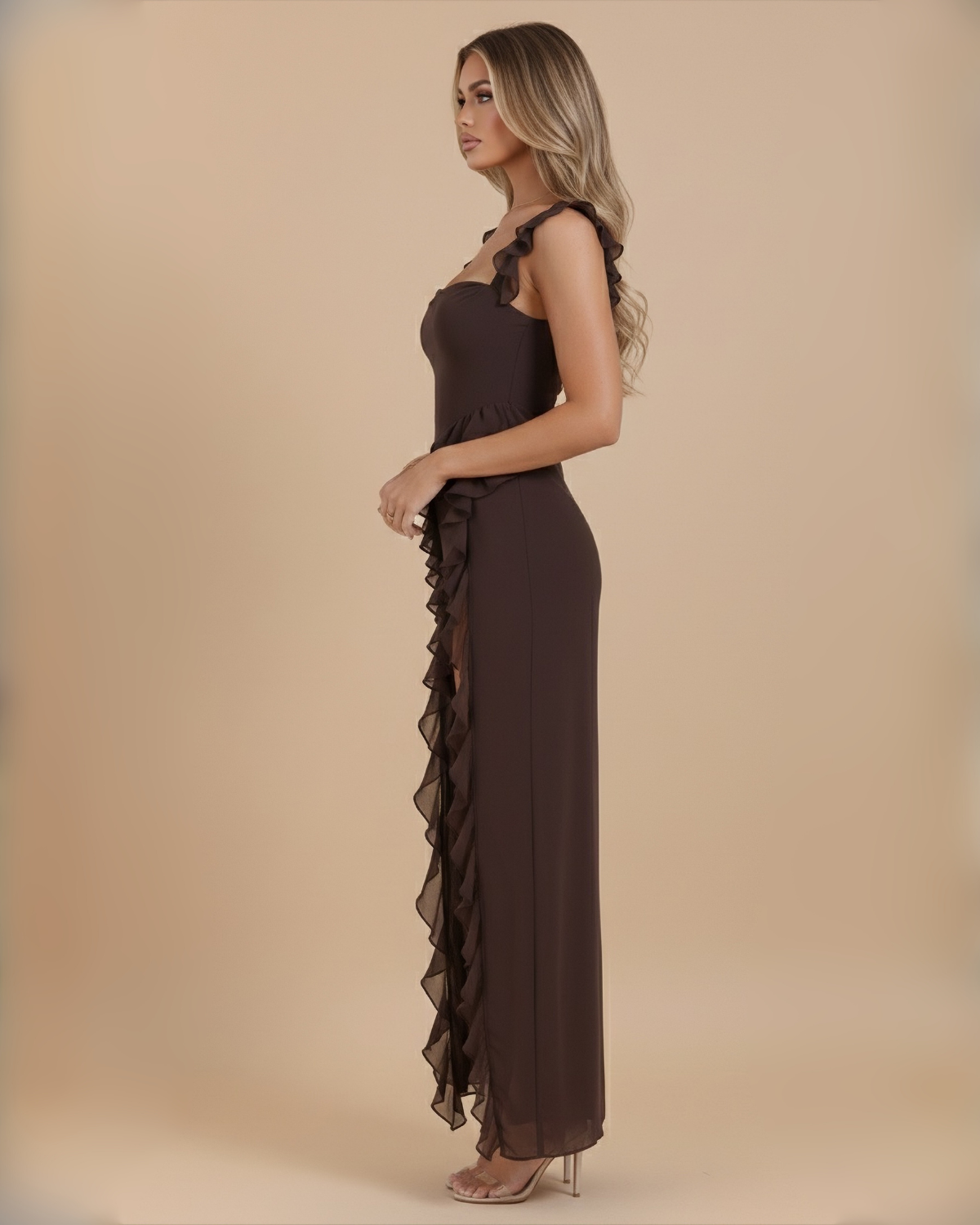 The Camille Maxi Dress - Brown
