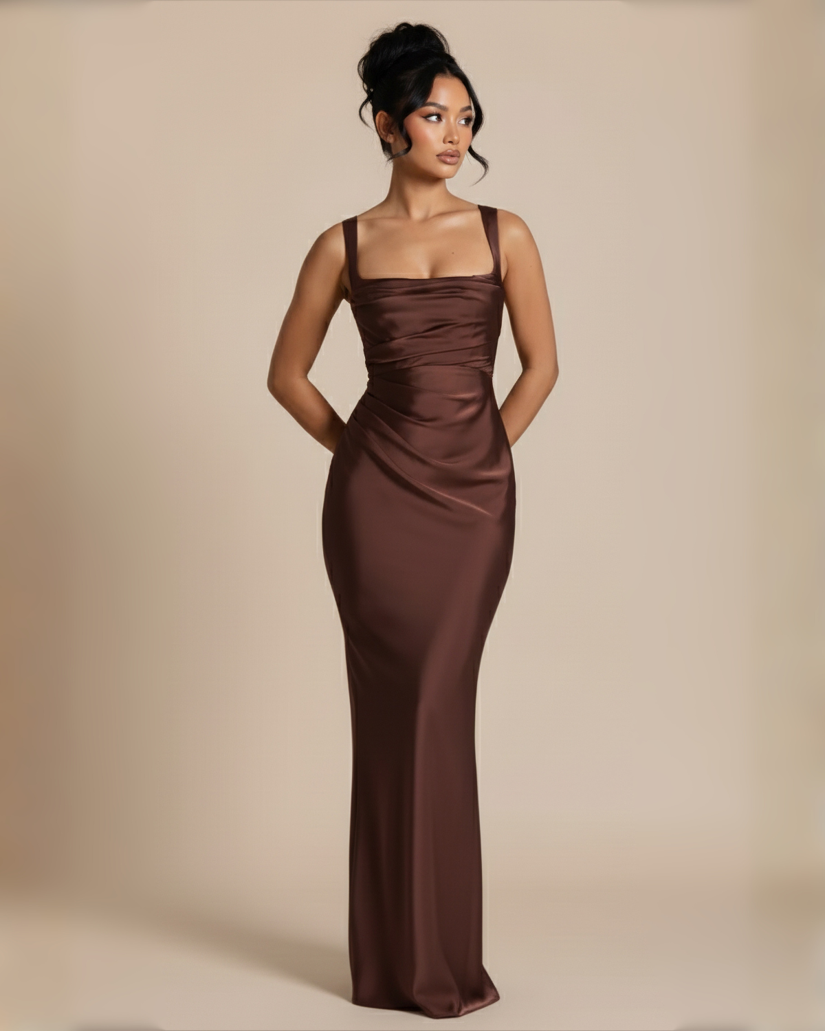 The Lorelai Maxi Dress - Brown
