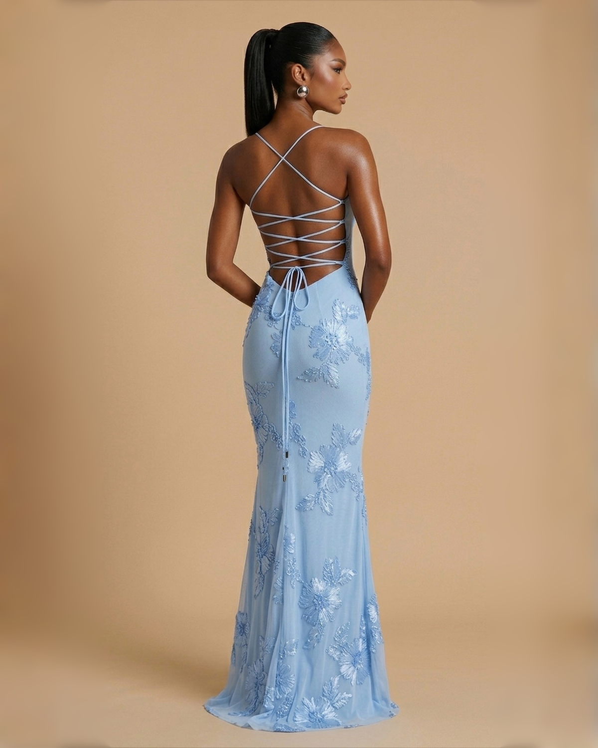 The Juliet Floral Maxi Dress - Blue
