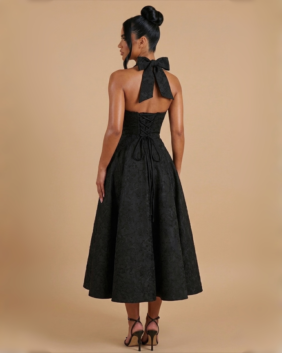 The Evelyn Midi Dress - Black