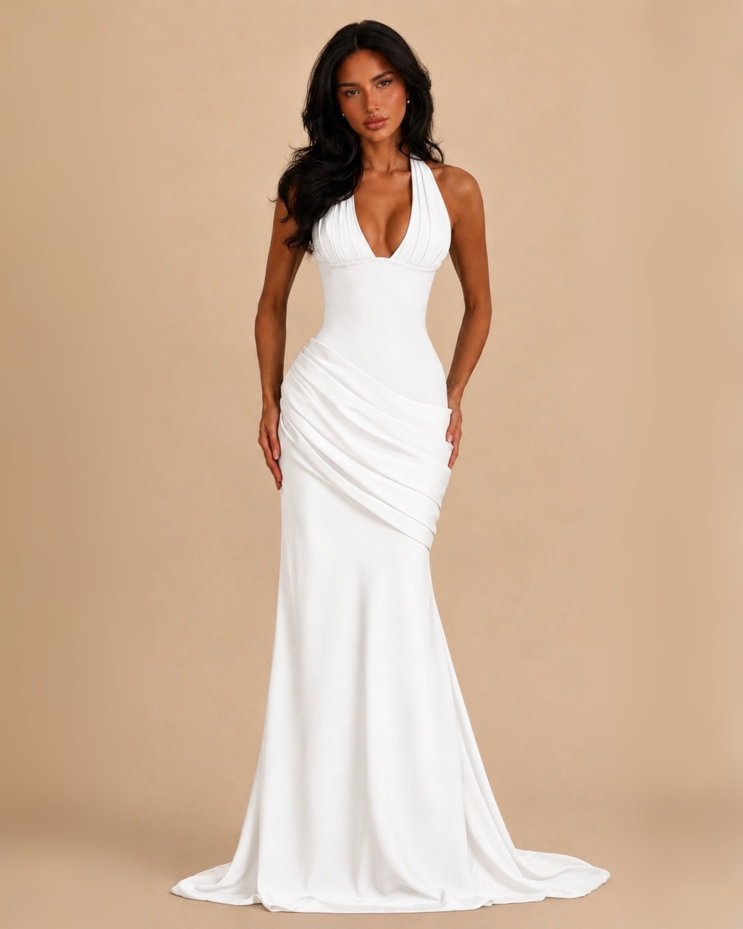 The Elyna Maxi Dress - White