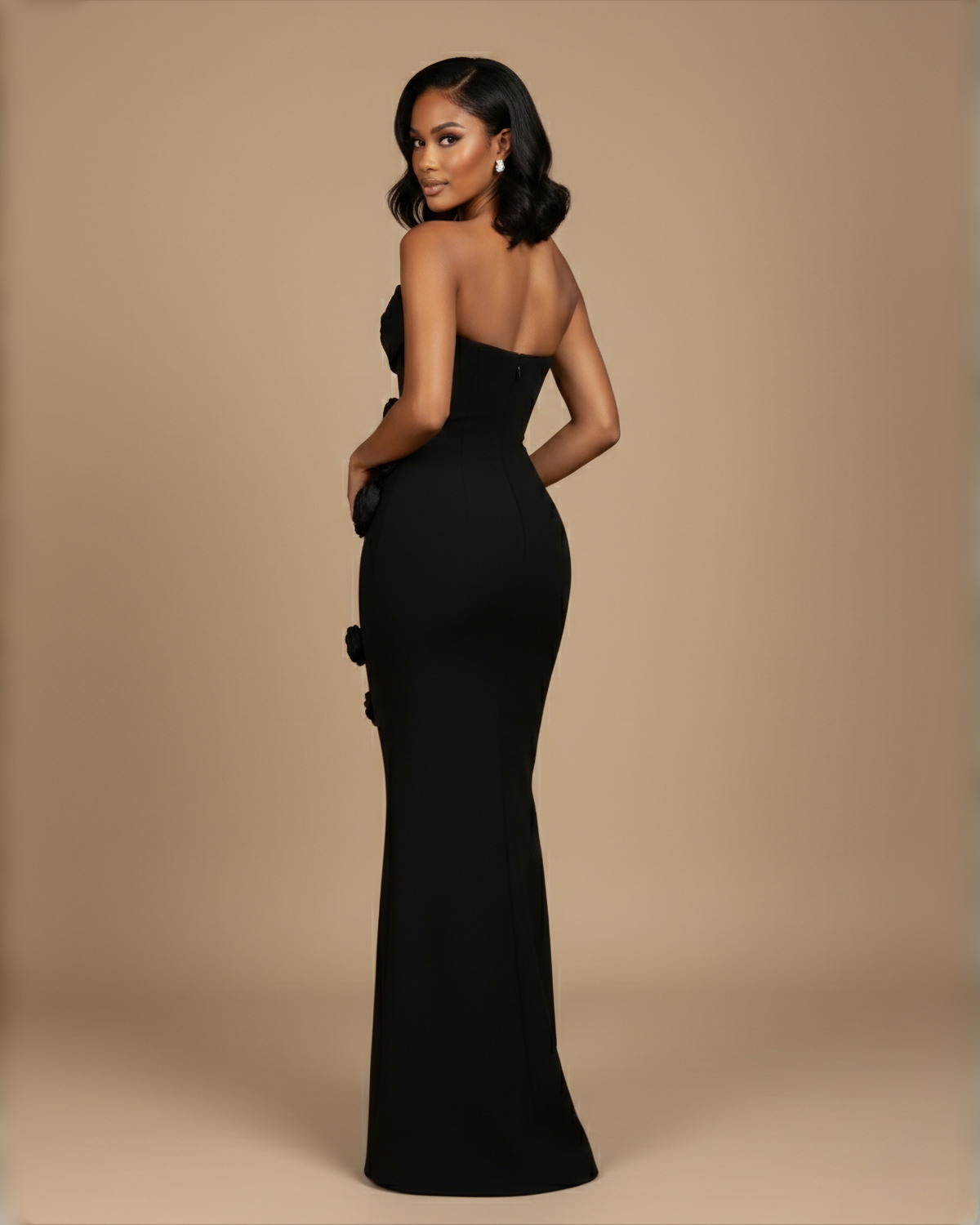 The Francis Floral Maxi Dress - Black