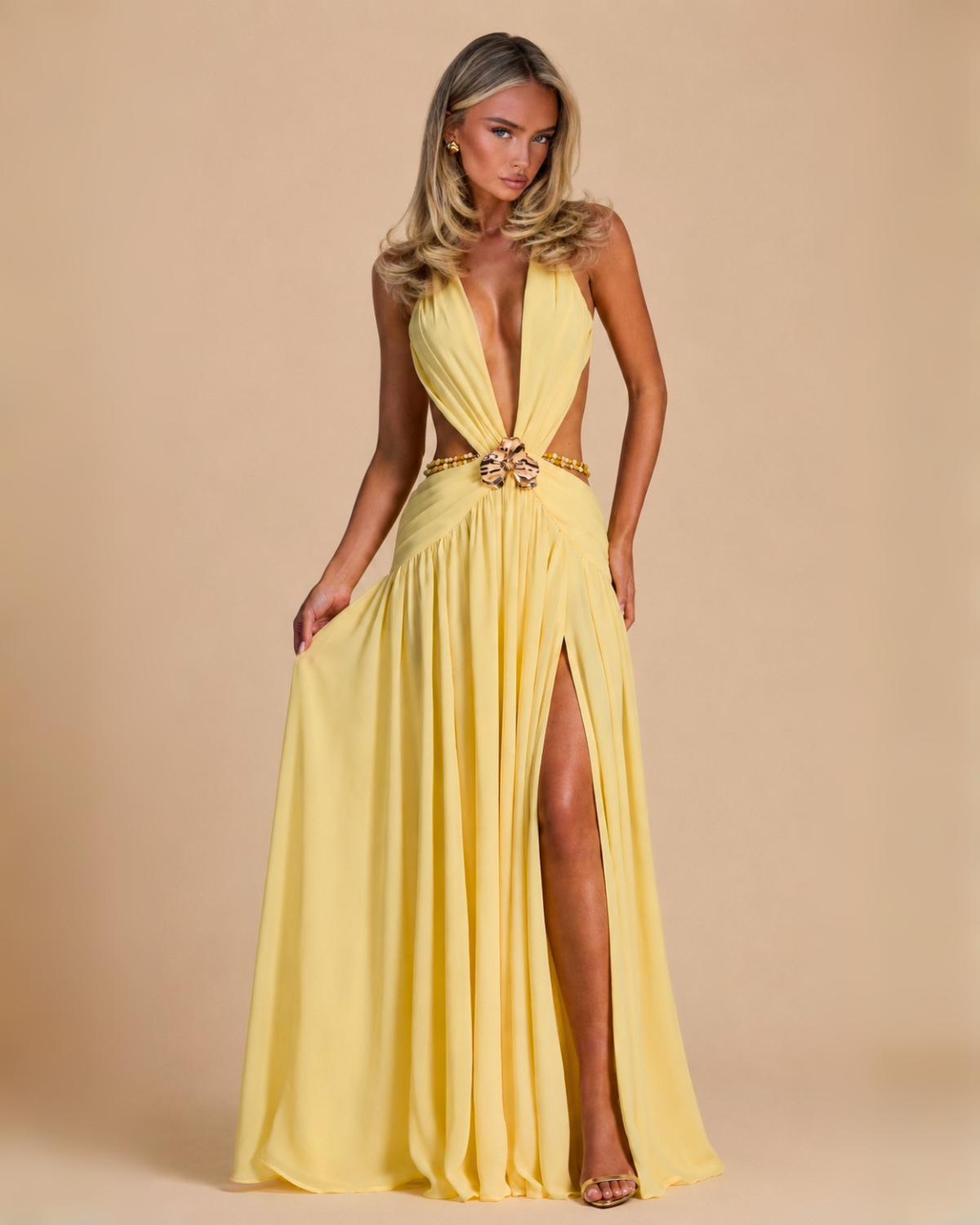 The Alula Maxi Dress - Yellow