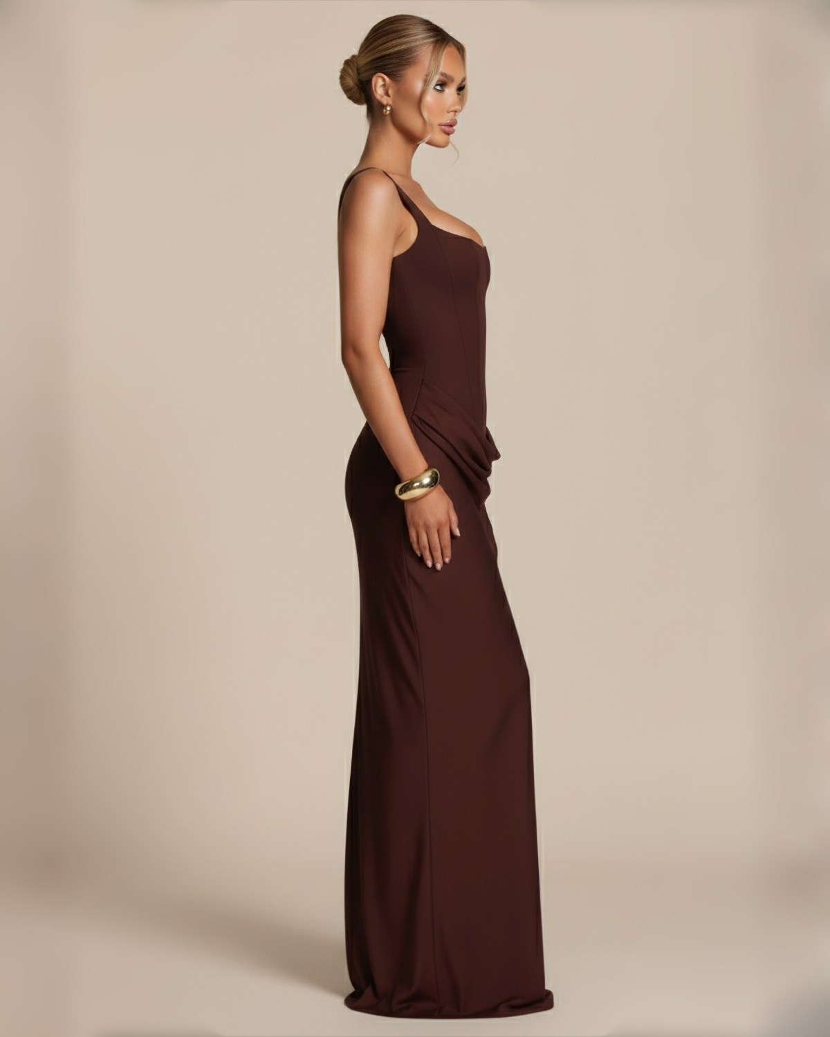 The Seraphina Maxi Dress - Brown