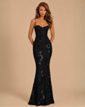 The Juliet Floral Maxi Dress - Black