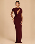 The Elowen Maxi Dress - Wine Red