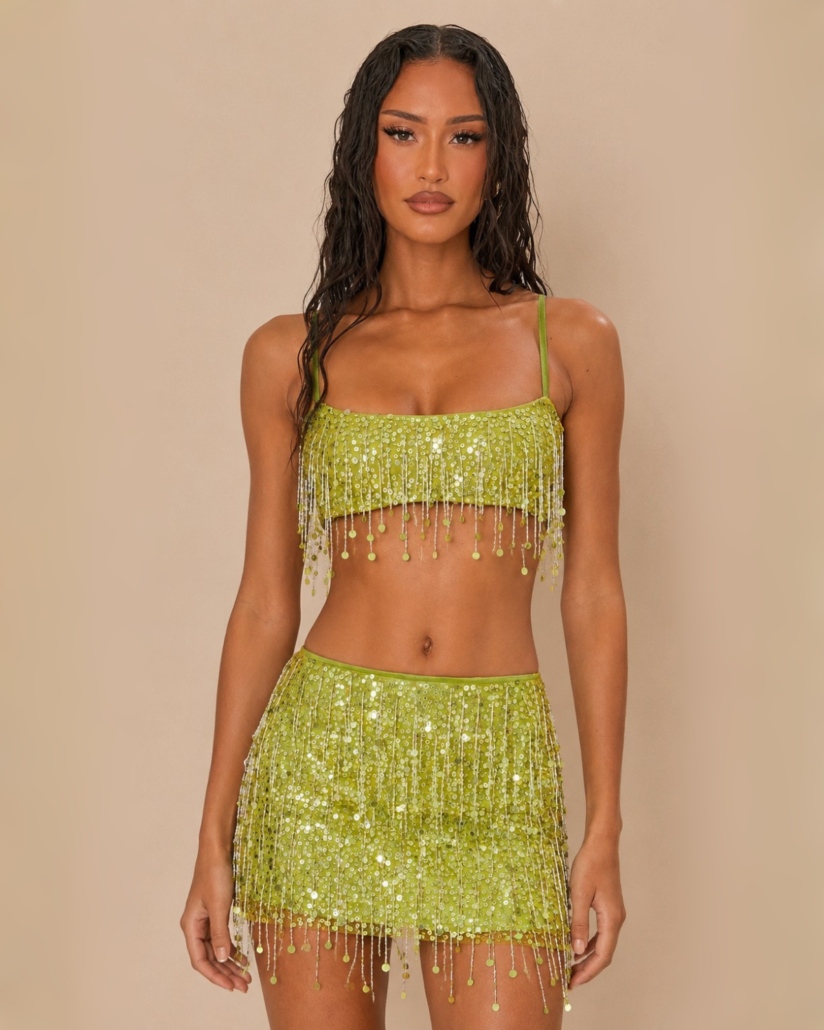 The Amie Skirt Set - Green
