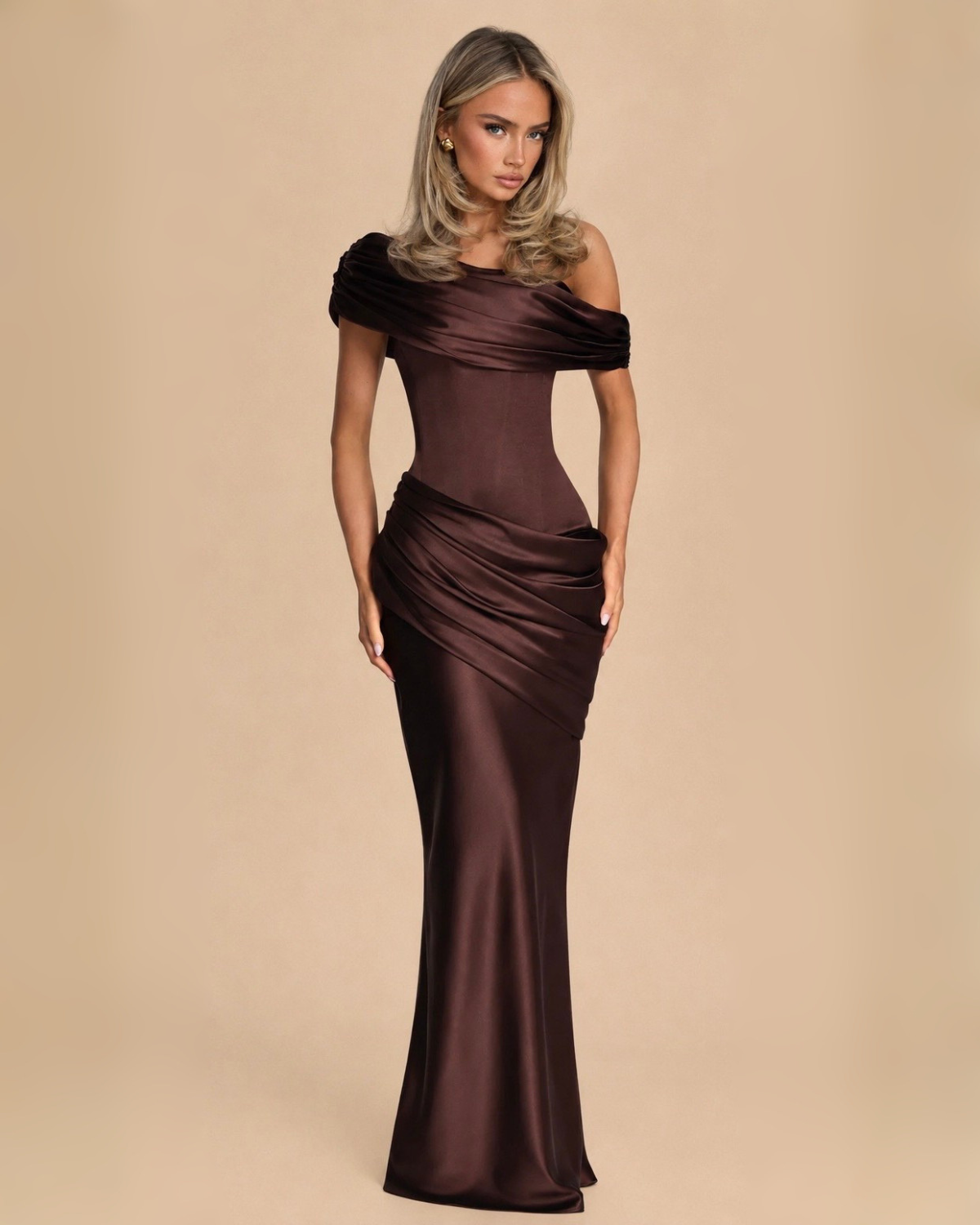 The Laverna Maxi Dress - Brown