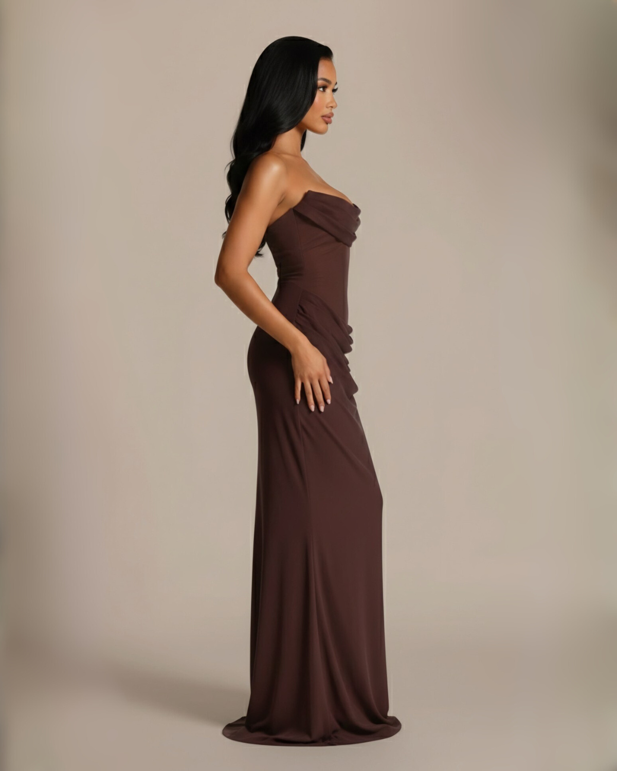 The Jessamine Maxi Dress - Brown
