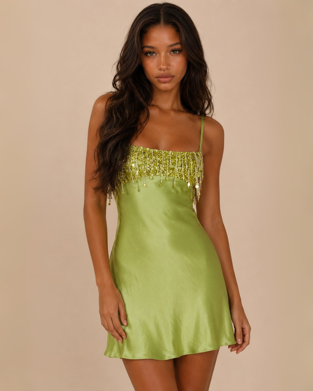 The Mischa Mini Dress - Green