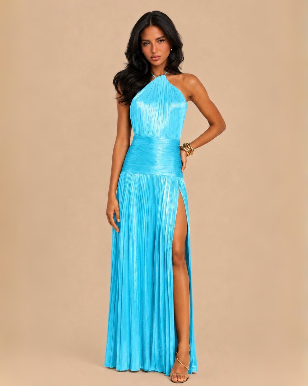 The Calanthe Maxi Dress - Aqua