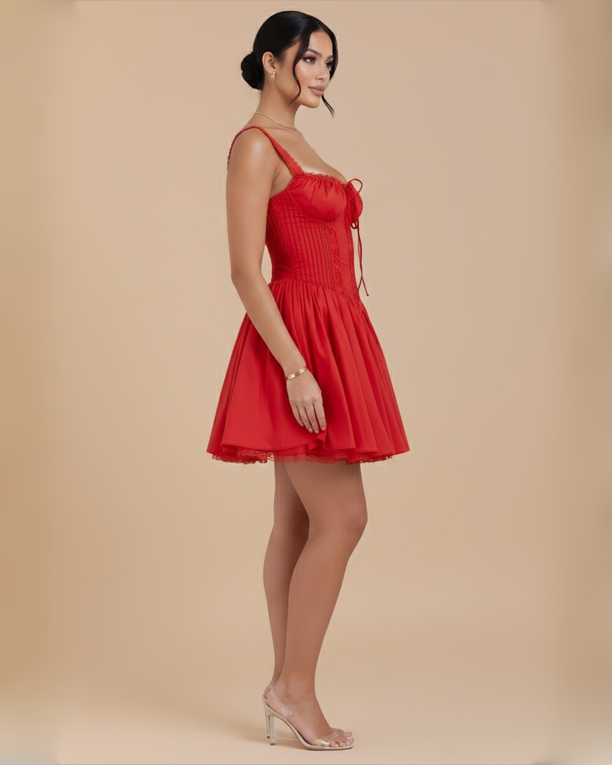 The Jolene Mini Dress - Red