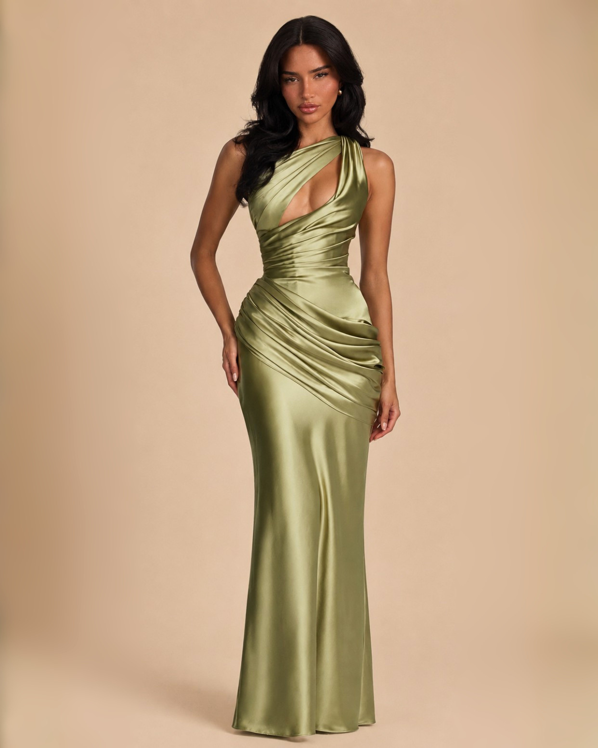 The Raquel Maxi Dress - Olive