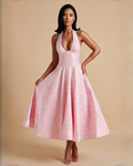 The Evelyn Midi Dress - Pink