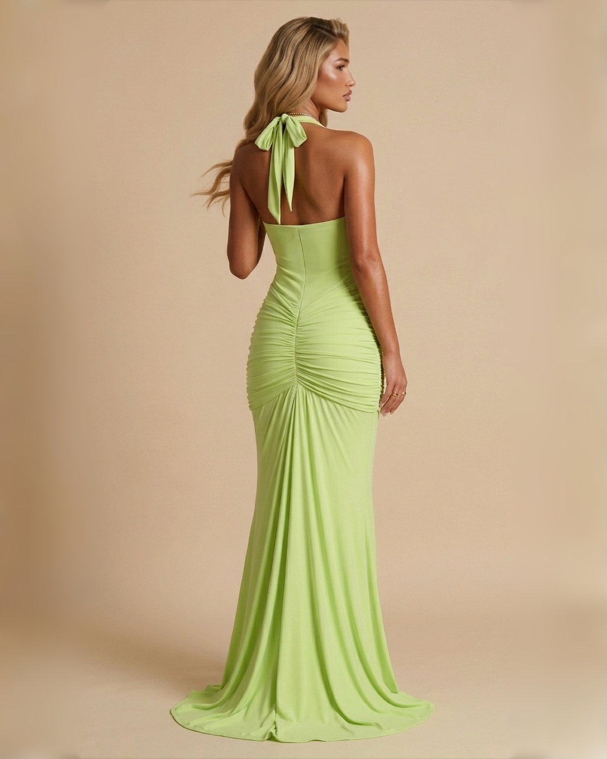 The Angelica Maxi Dress -  Lime Green
