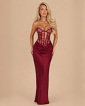 The Mireya Maxi Dress - Wine Red