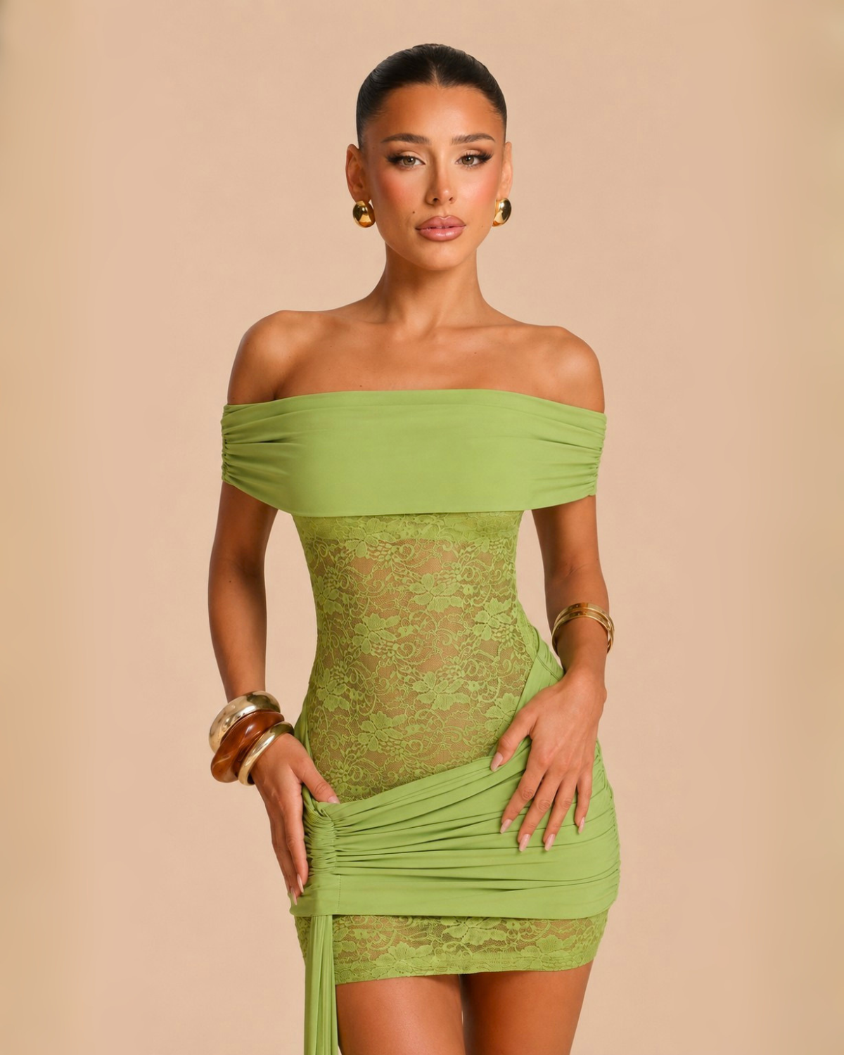 The Leah Mini Dress - Green