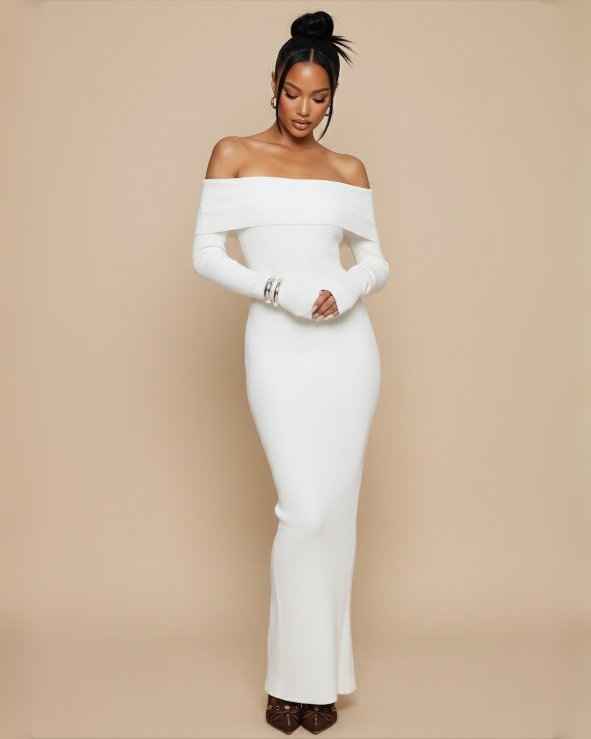 The Lia Maxi Dress - White