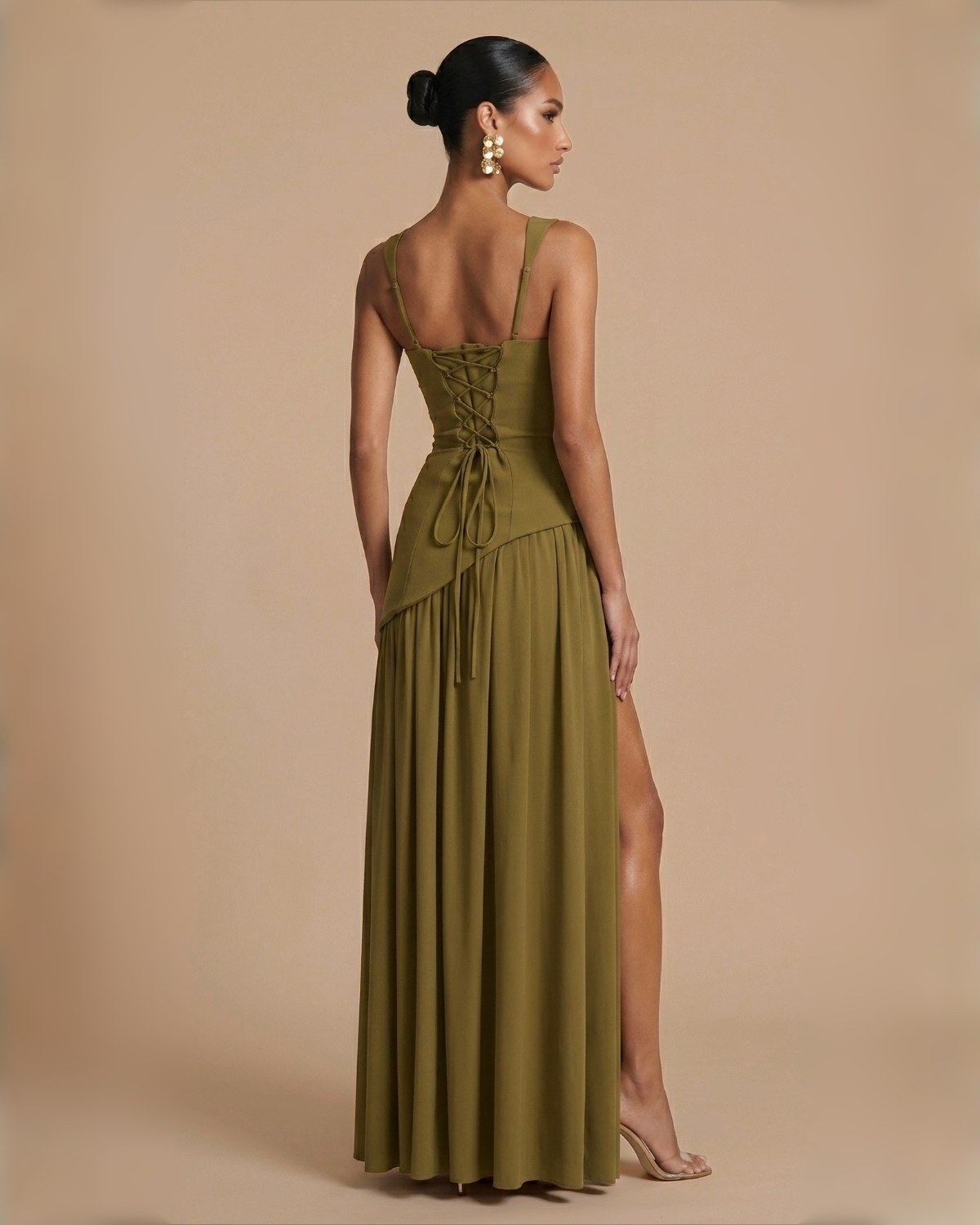 The Stephanie Maxi Dress - Olive