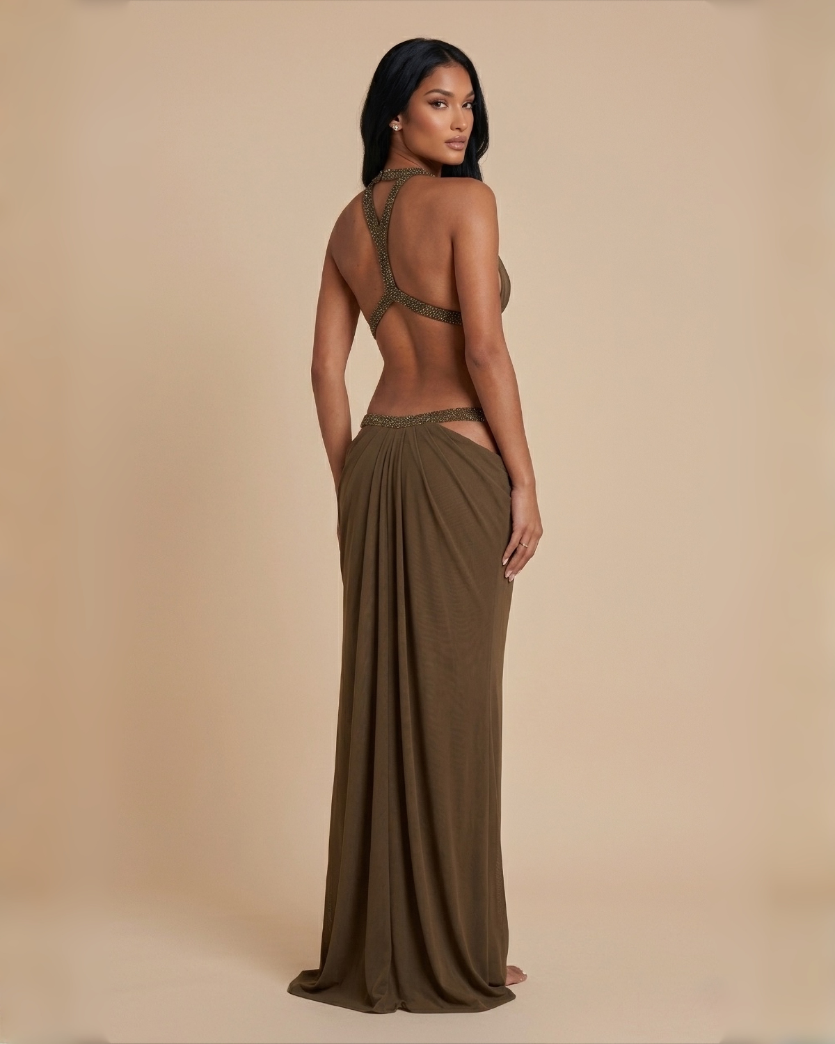 The Ruth Maxi Dress - Khaki