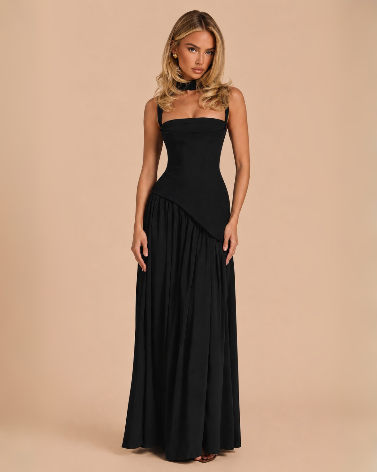 The Stephanie Maxi Dress - Black