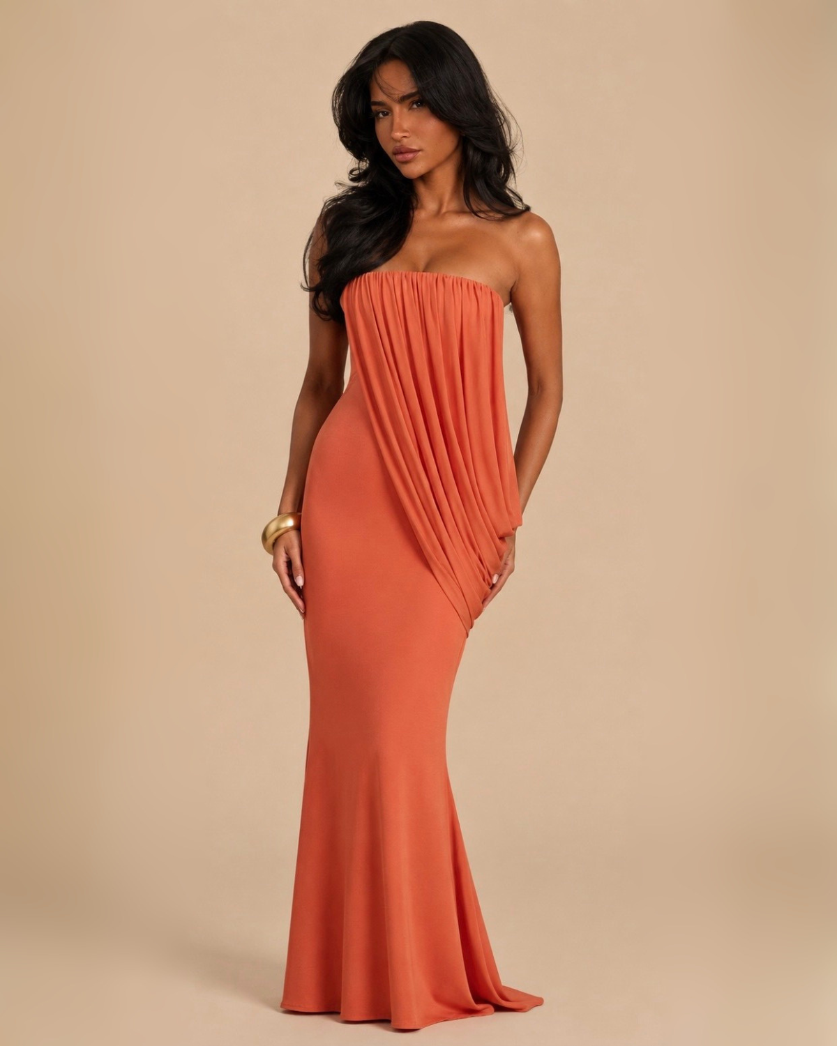 The Ziya Maxi Dress - Orange
