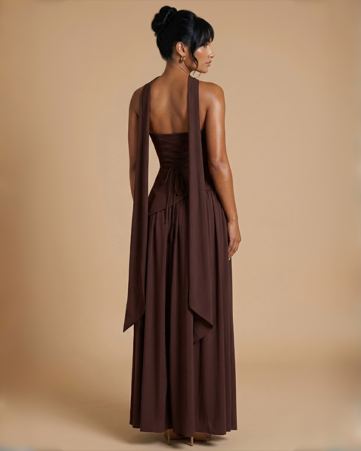 The Elizabeth Maxi Dress - Brown
