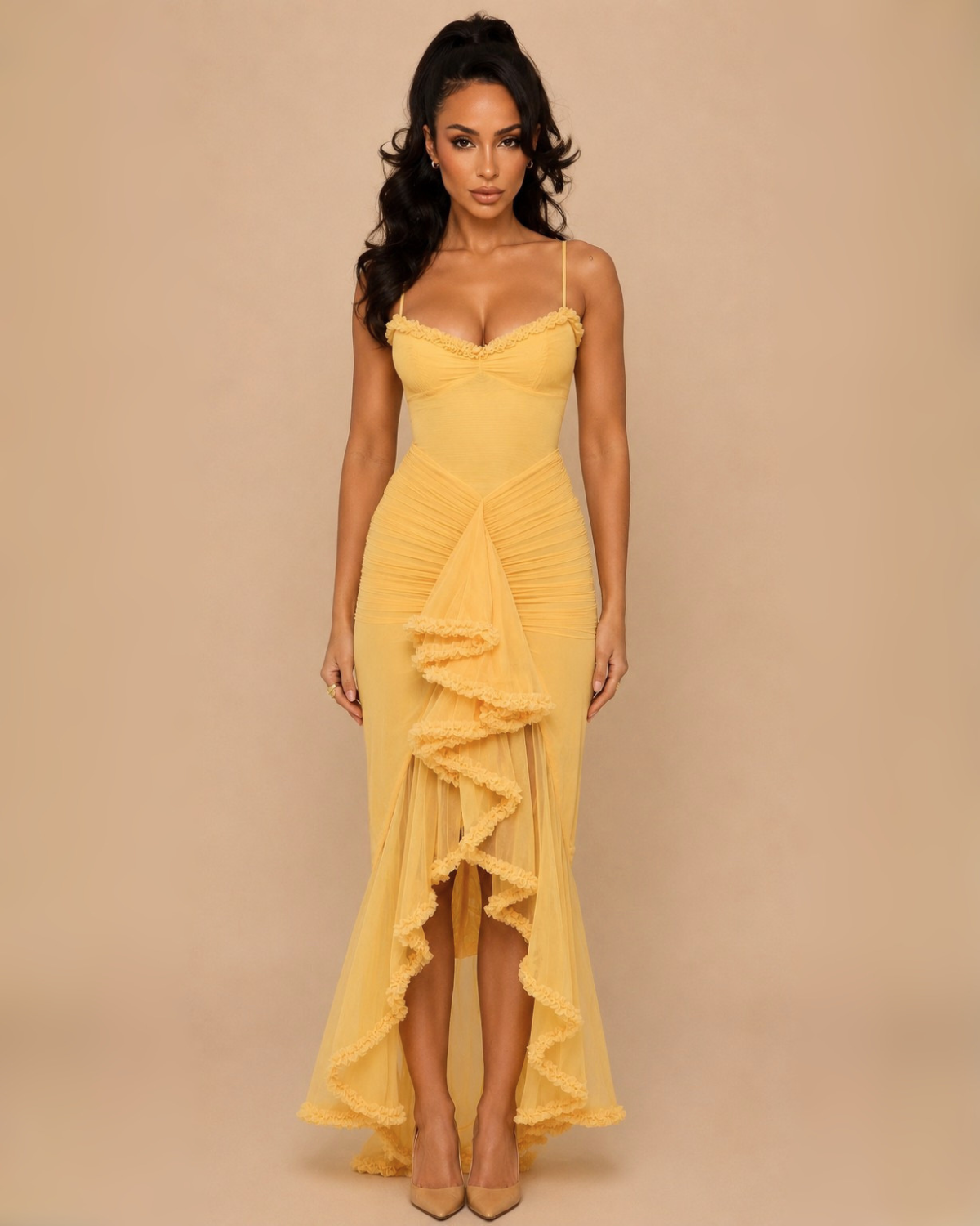 The Maliyah Maxi Dress - Yellow