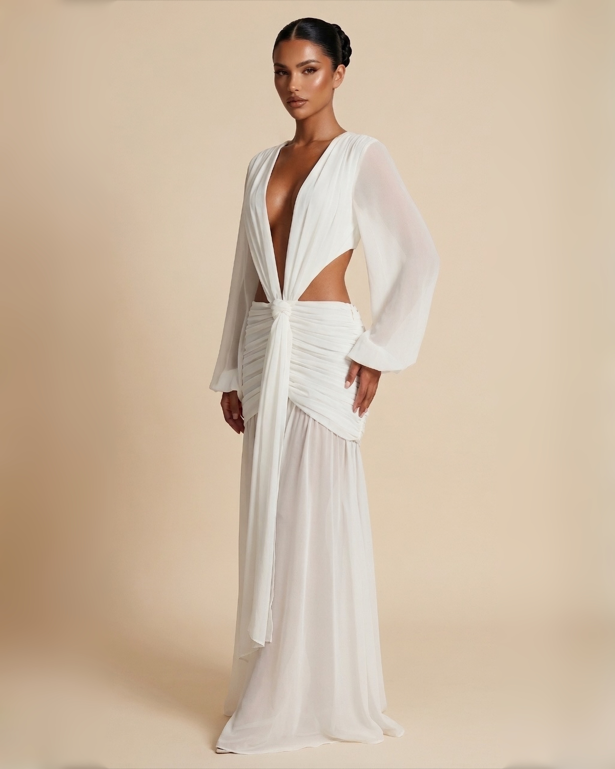 The Sasha Maxi Dress - White