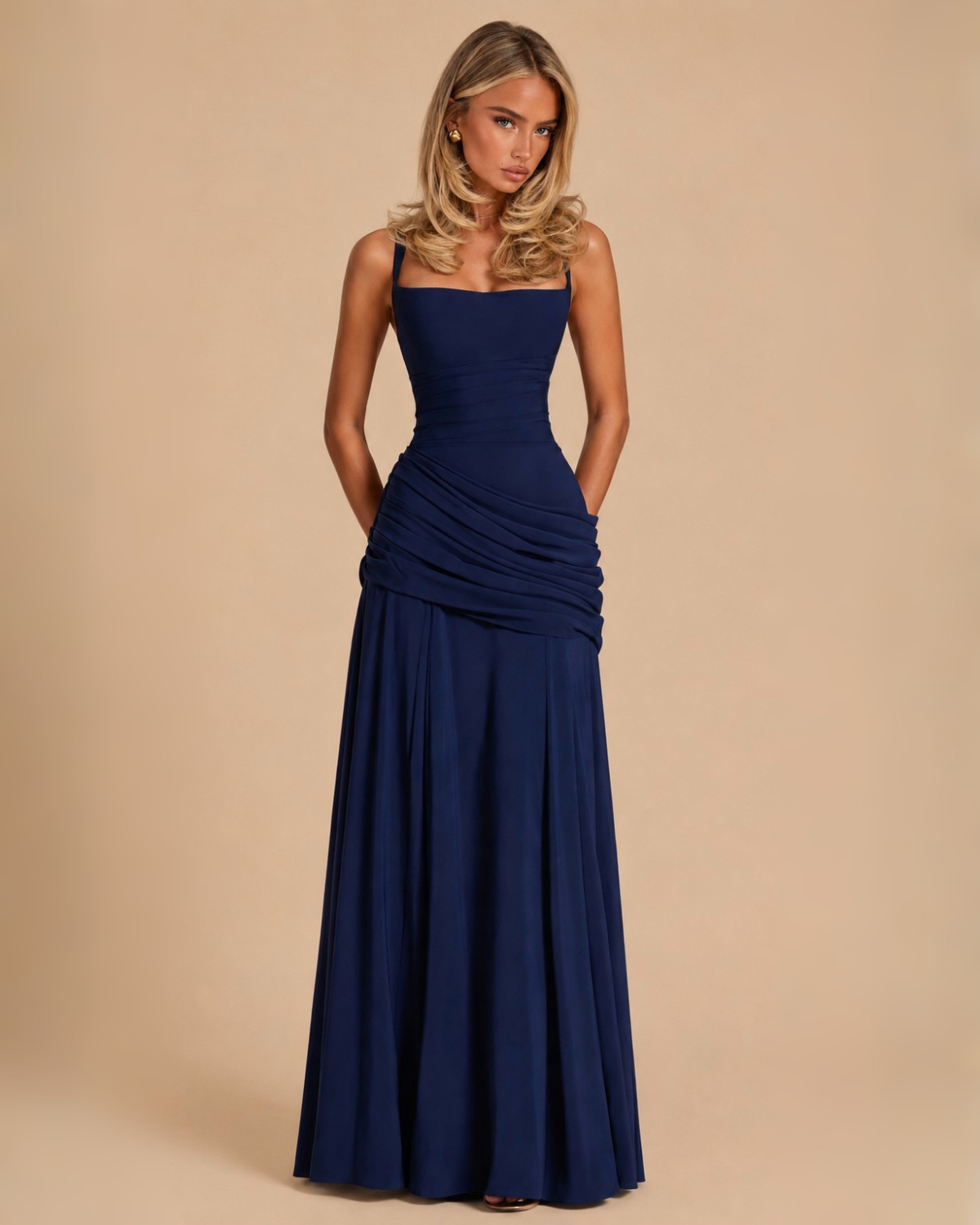 The Asha Maxi Dress - Navy