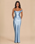 The Averie Maxi Dress - Sky Blue