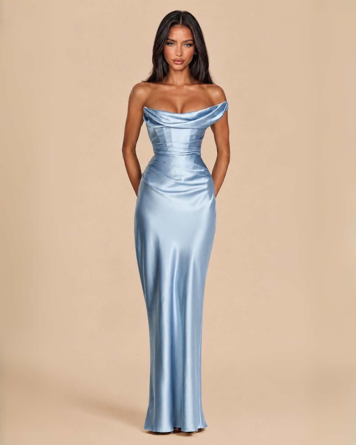 The Averie Maxi Dress - Sky Blue