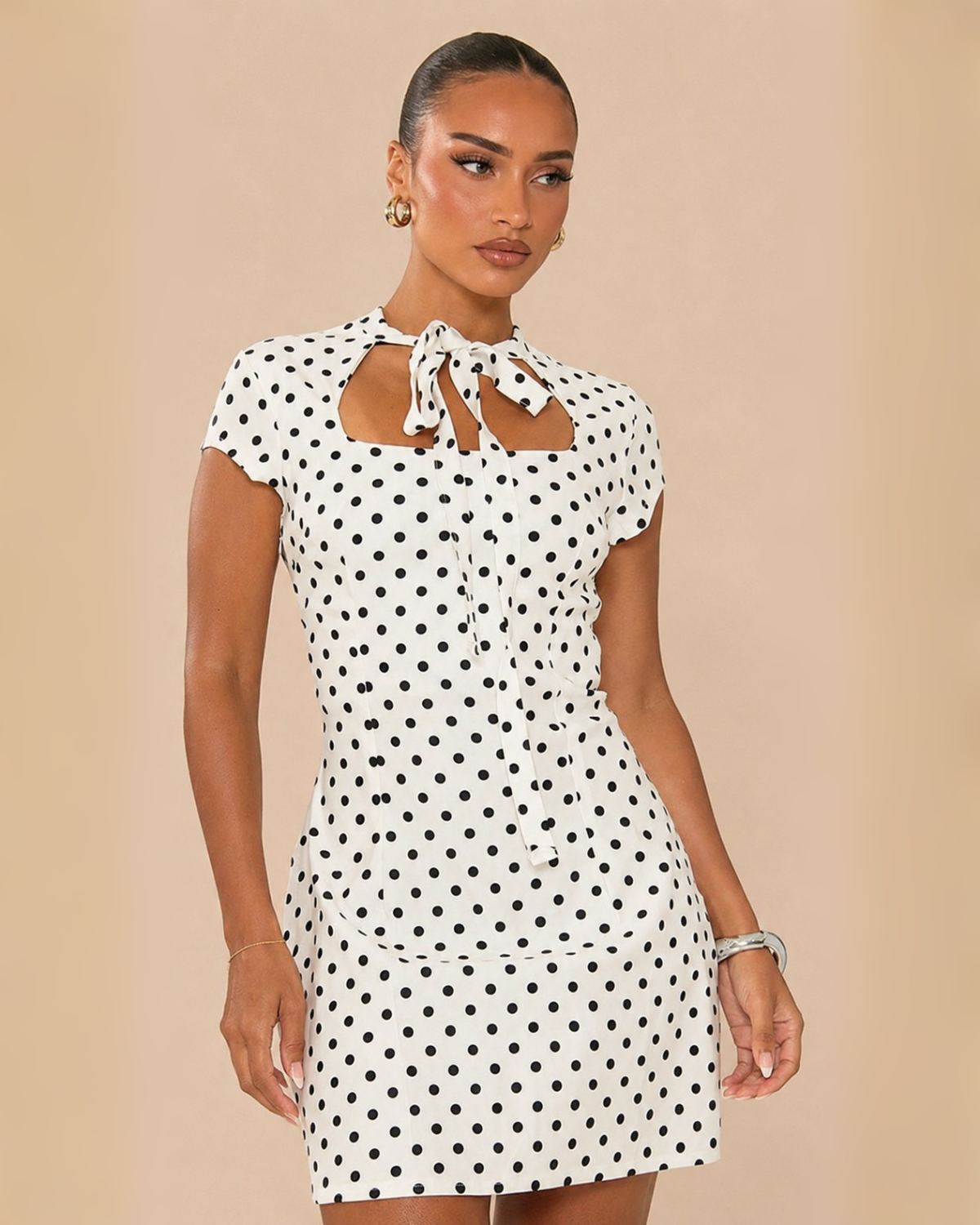 The Polly Mini Dress - Polka Dot