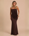 The Ziya Maxi Dress - Brown