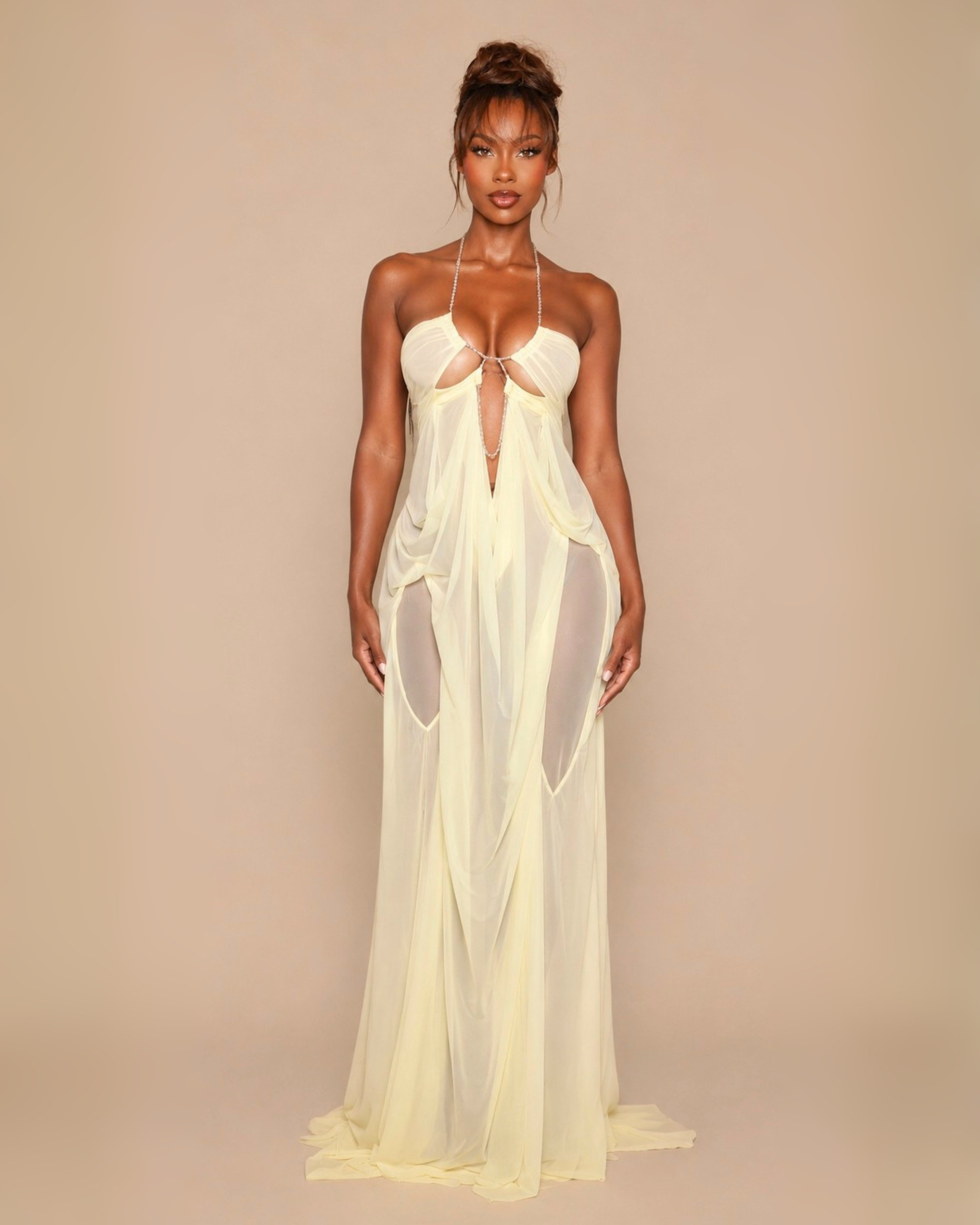 The Kiana Maxi Dress - Butter Yellow