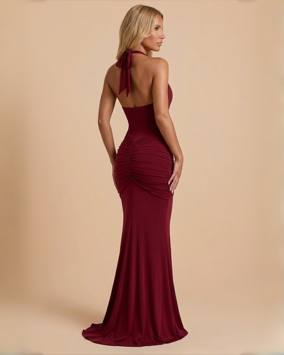 The Angelica Maxi Dress - Cherry Red