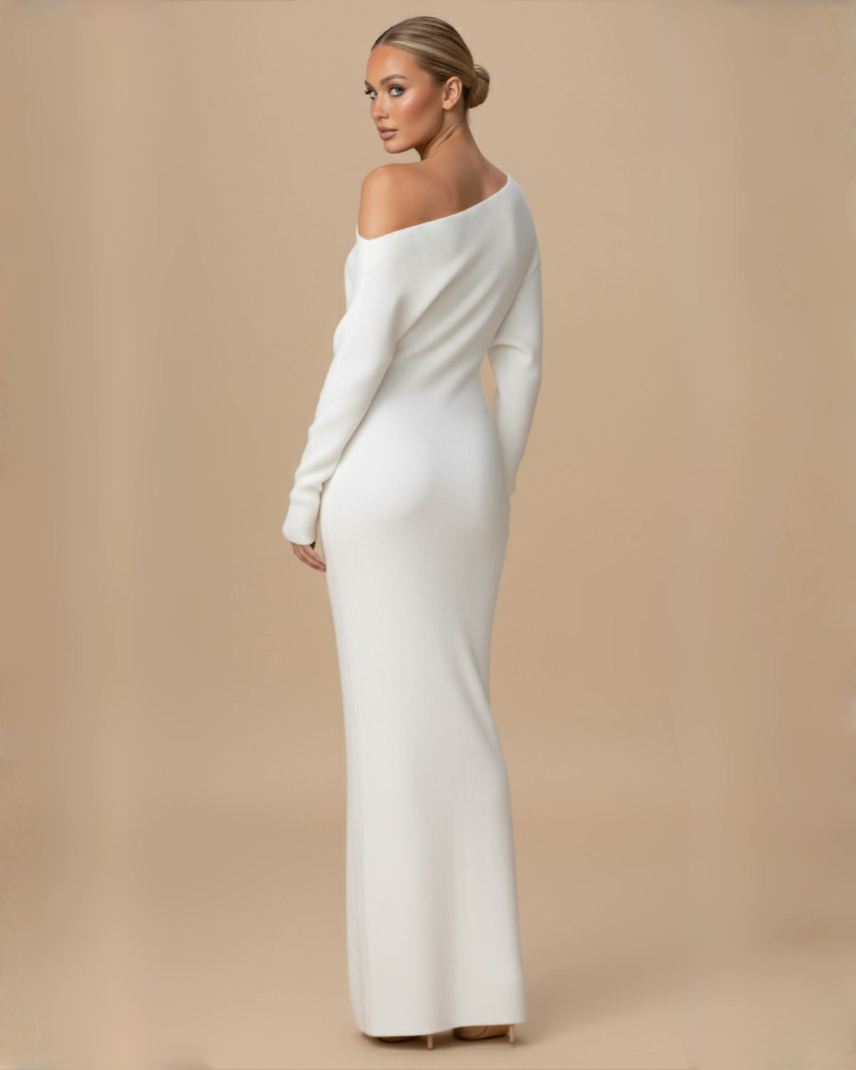 The Haven Knit Maxi Dress - Snow White