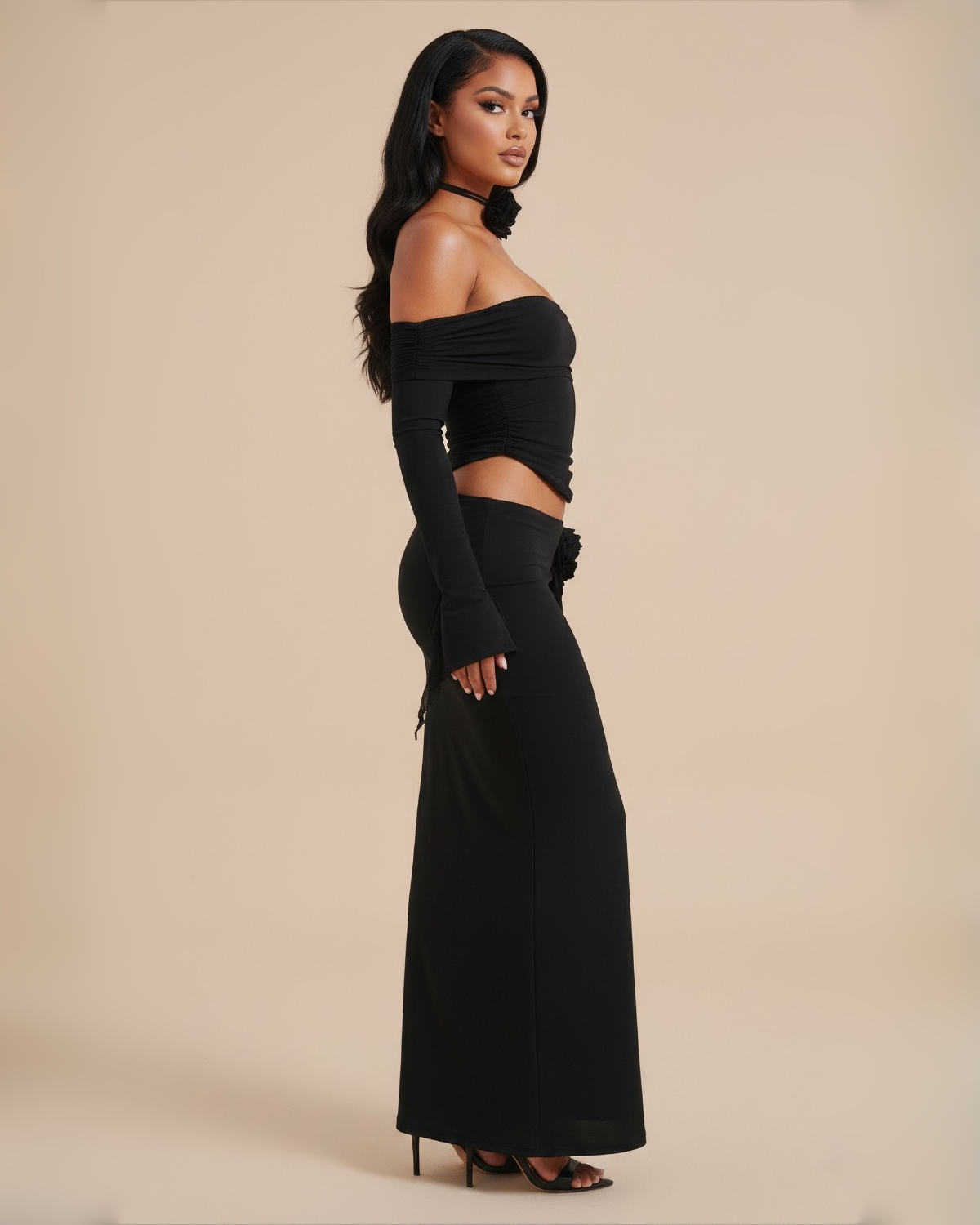 The Barbara Skirt Set - Black