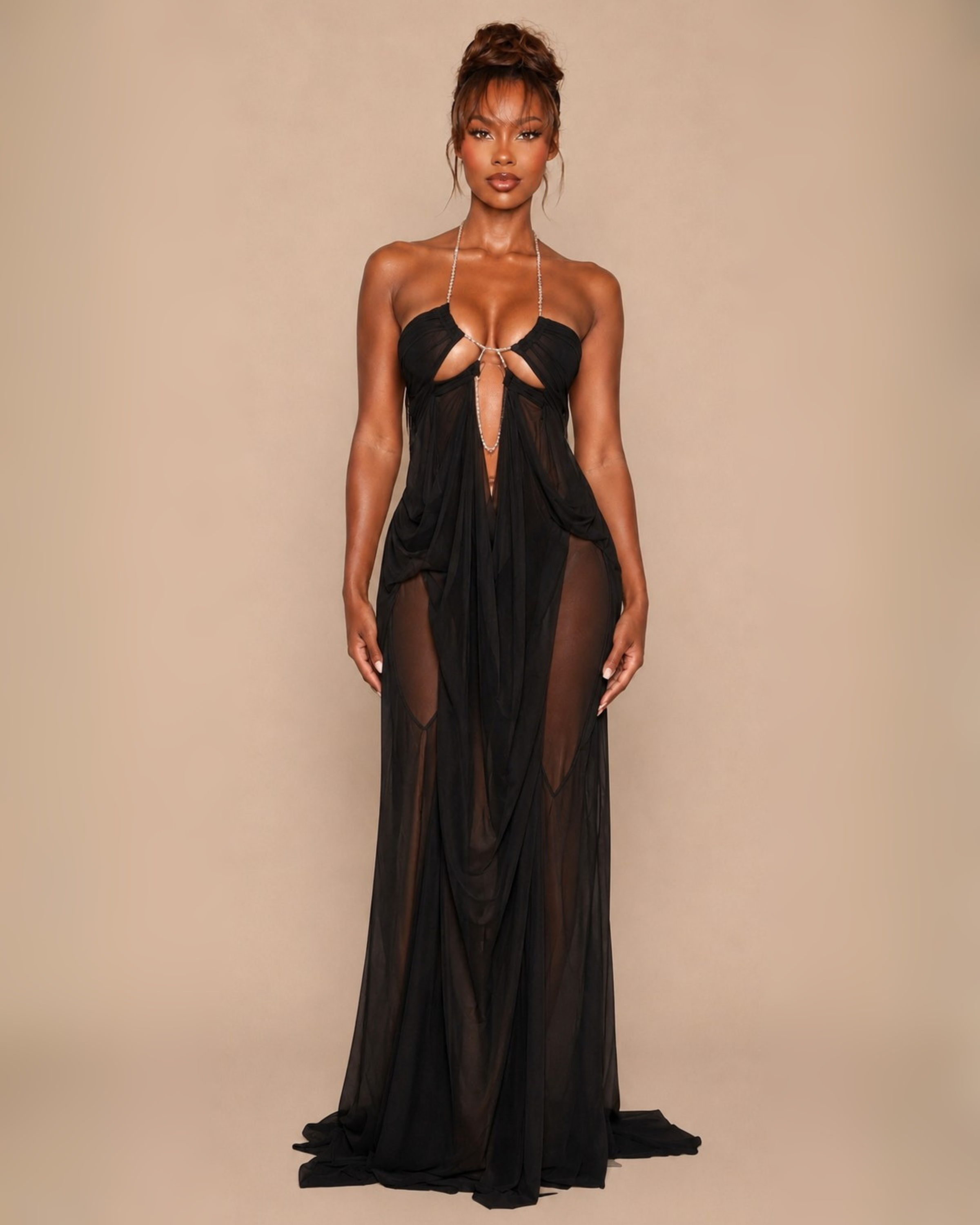 The Kiana Maxi Dress - Black