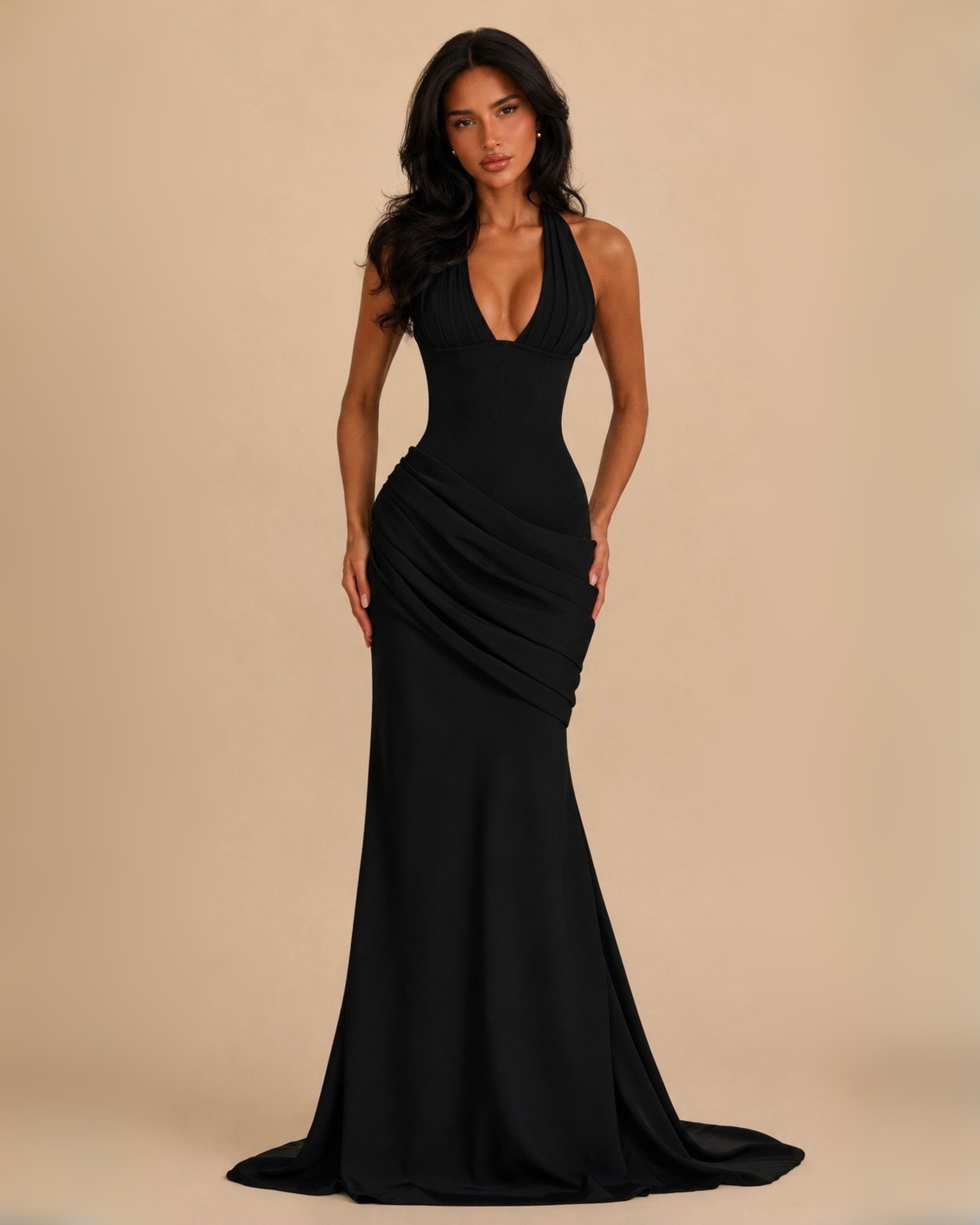 The Elyna Maxi Dress - Black
