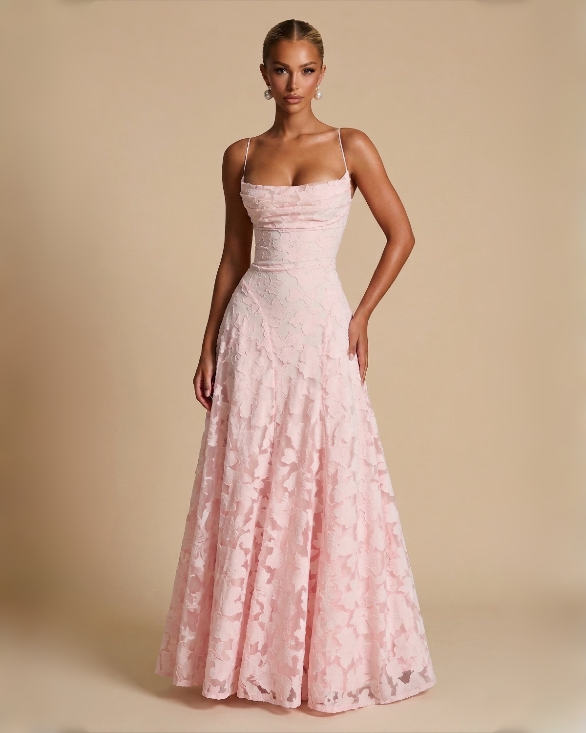 The Lola Maxi Dress - Baby Pink