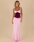 The Livvy Maxi Skirt Set - Pink