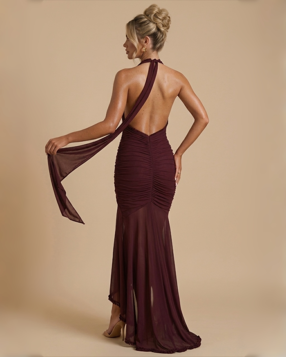 The Soraya Maxi Dress - Wine Red