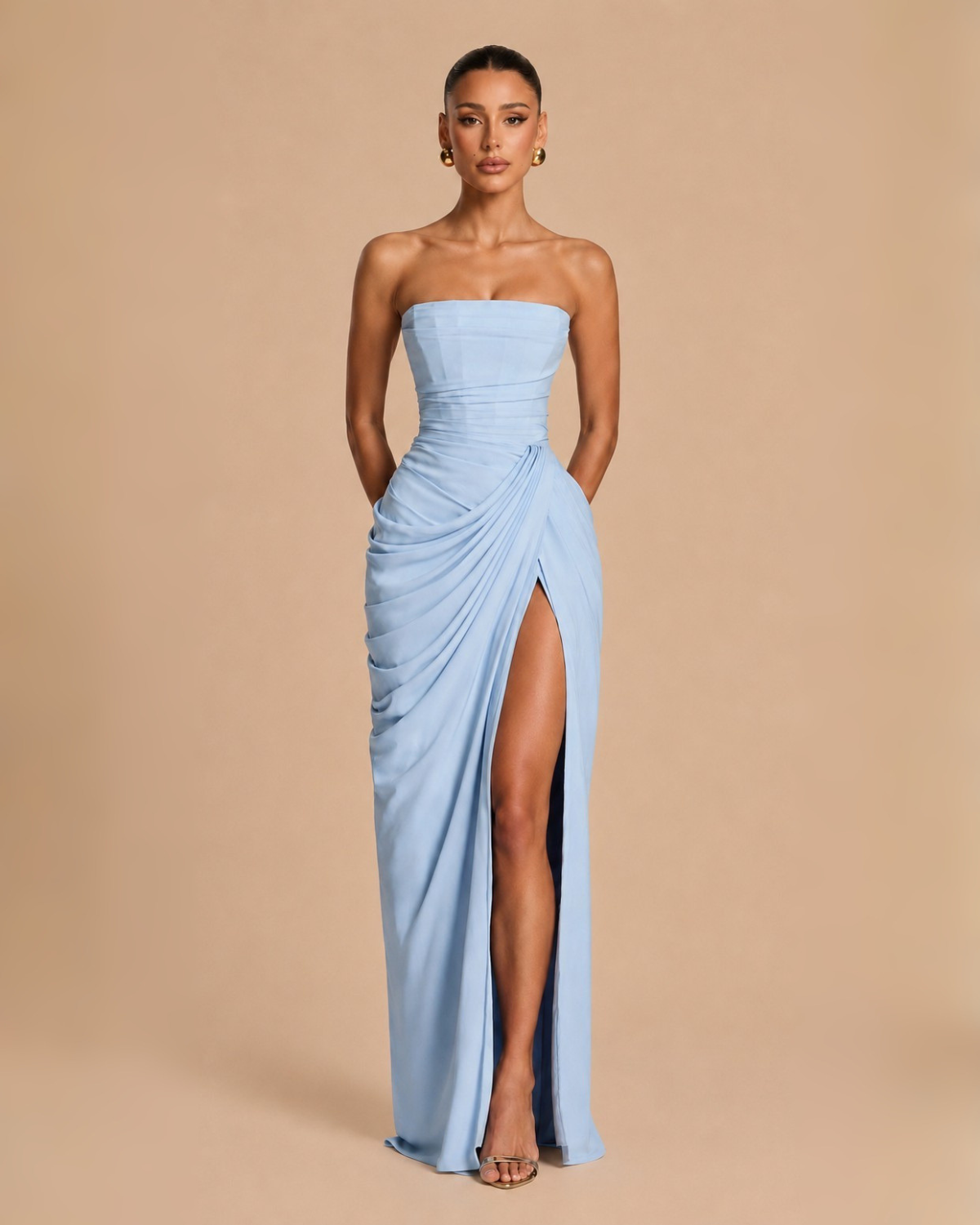 The Diana Maxi Dress - Baby Blue