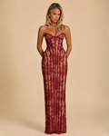 The Alexandra Maxi Dress - Wine Red