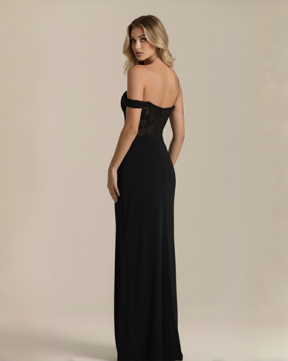 The Victoria Lace Maxi Dress - Black
