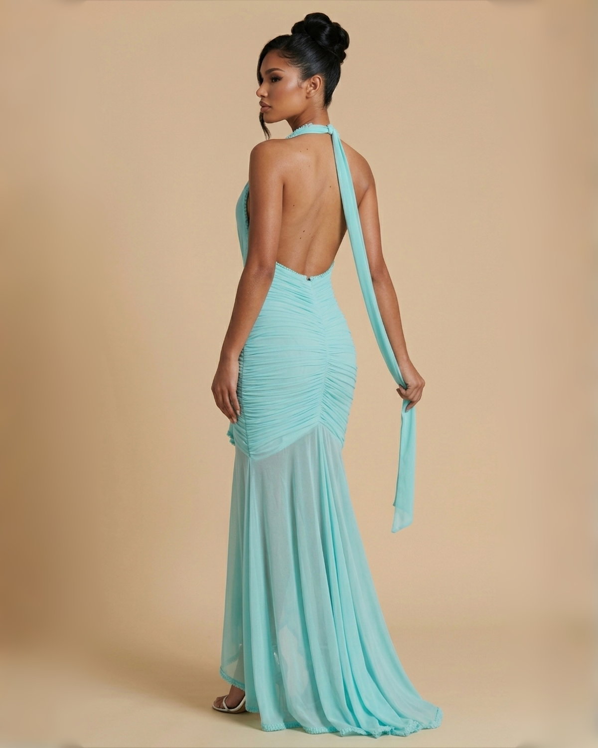 The Soraya Maxi Dress - Aqua Blue