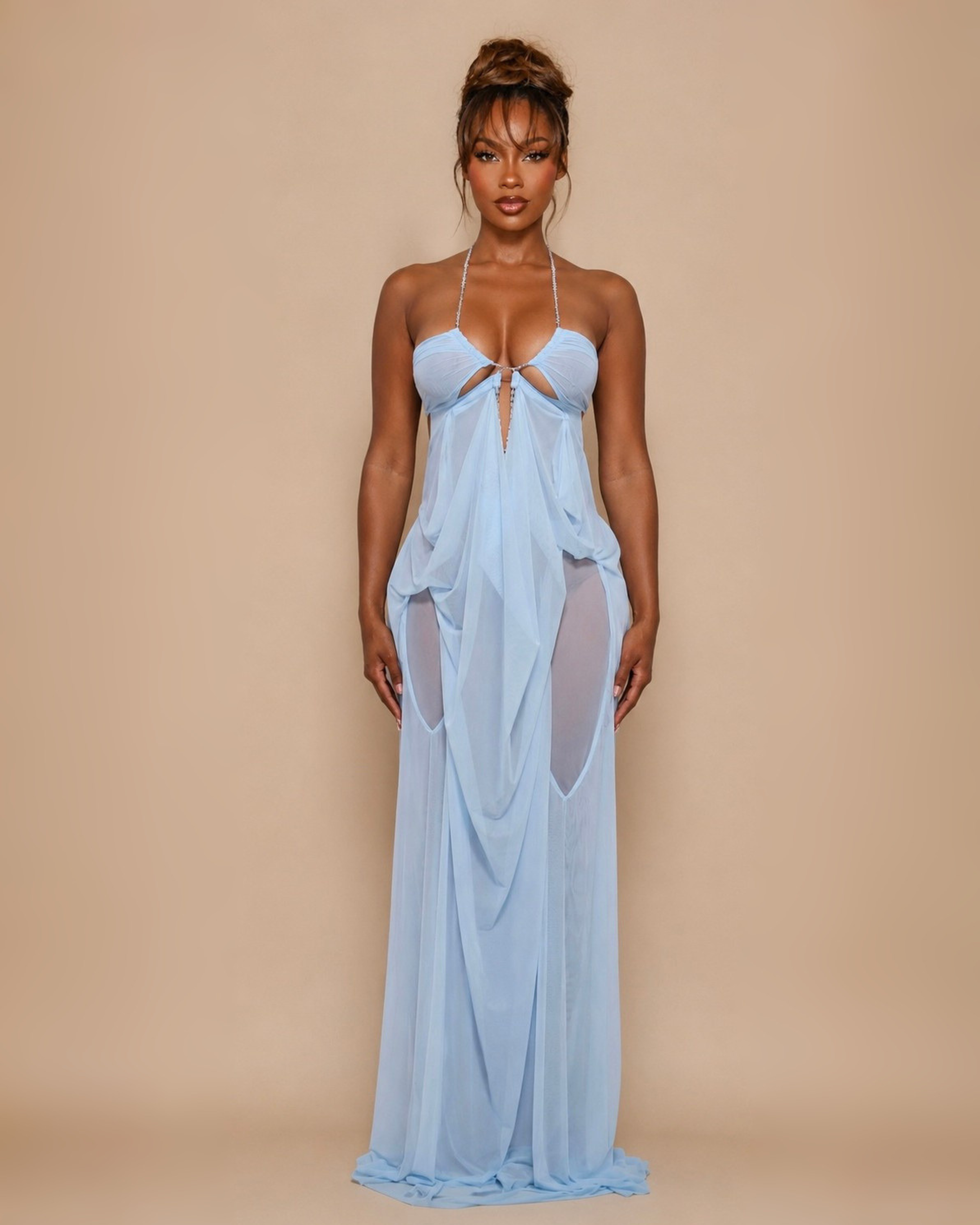 The Kiana Maxi Dress - Baby Blue