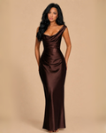 The Averie Maxi Dress - Brown