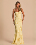 The Juliet Floral Maxi Dress - Yellow